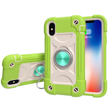 Load image into Gallery viewer, Shockproof Silicone + PC Protective Case with Dual-Ring Holder, For iPhone 6/6s/7/8/SE 2022 / SE 2020, For iPhone 6 Plus/6s Plus/7 Plus/8 Plus, For iPhone X / XS, For iPhone XR