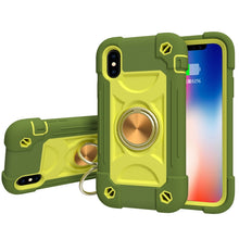 Load image into Gallery viewer, Shockproof Silicone + PC Protective Case with Dual-Ring Holder, For iPhone XS Max, For iPhone 11, For iPhone 11 Pro Max, For iPhone 12 mini