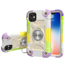 Load image into Gallery viewer, Shockproof Silicone + PC Protective Case with Dual-Ring Holder, For iPhone XS Max, For iPhone 11, For iPhone 11 Pro Max, For iPhone 12 mini