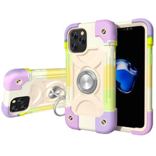 Load image into Gallery viewer, Shockproof Silicone + PC Protective Case with Dual-Ring Holder, For iPhone 12 / 12 Pro, For iPhone 12 Pro Max
