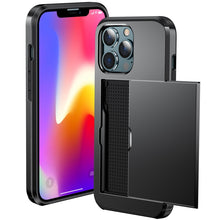 Load image into Gallery viewer, Shockproof Armor Protective Case with Slide Card Slot, For iPhone 13 mini, For iPhone 13, For iPhone 13 Pro, For iPhone 13 Pro Max