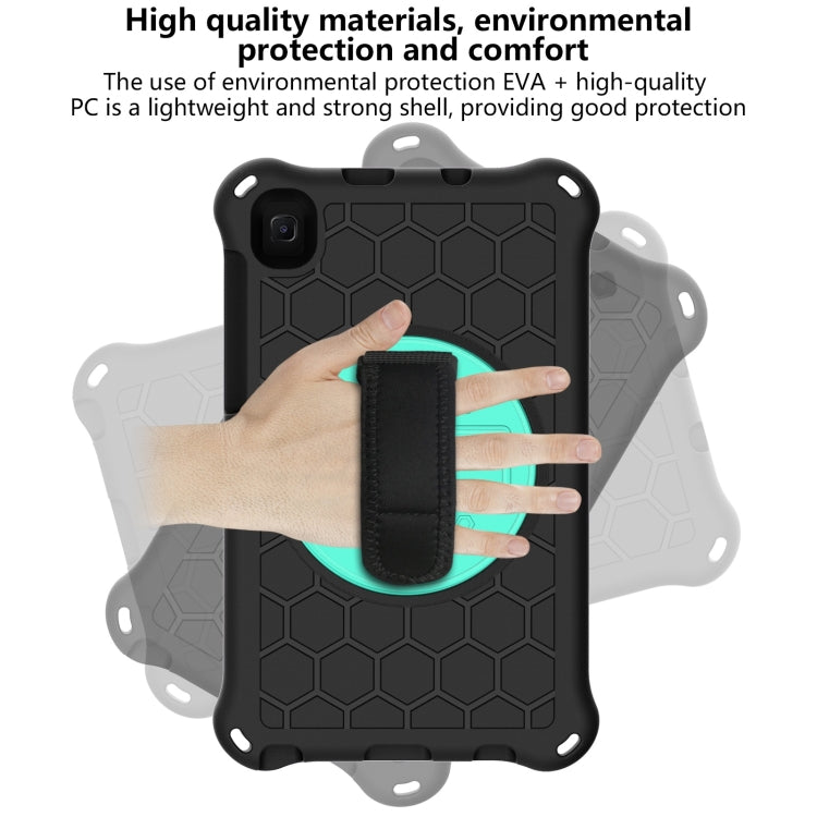 For Samsung Galaxy Tab A7 Lite 8.7 2021 T220 / T225 360 Degree Rotation Honeycomb Shockproof Silicone PC Protective Case with Holder & Shoulder Strap & Hand Strap, For Samsung Galaxy Tab A7 Lite 8.7 2021 T220 / T225