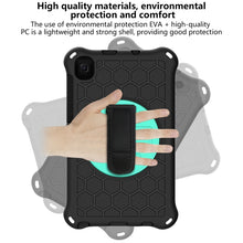 Load image into Gallery viewer, For Samsung Galaxy Tab A7 Lite 8.7 2021 T220 / T225 360 Degree Rotation Honeycomb Shockproof Silicone PC Protective Case with Holder &amp; Shoulder Strap &amp; Hand Strap, For Samsung Galaxy Tab A7 Lite 8.7 2021 T220 / T225