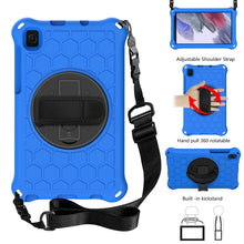 Load image into Gallery viewer, For Samsung Galaxy Tab A7 Lite 8.7 2021 T220 / T225 360 Degree Rotation Honeycomb Shockproof Silicone PC Protective Case with Holder &amp; Shoulder Strap &amp; Hand Strap, For Samsung Galaxy Tab A7 Lite 8.7 2021 T220 / T225