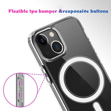 Load image into Gallery viewer, Magsafe Case Simple Magnetic Ring All-inclusive Clear Crystal Acrylic PC +TPU Shockproof Case, For iPhone 13 mini, For iPhone 13, For iPhone 13 Pro, For iPhone 13 Pro Max