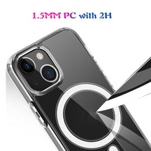 Load image into Gallery viewer, Magsafe Case Simple Magnetic Ring All-inclusive Clear Crystal Acrylic PC +TPU Shockproof Case, For iPhone 13 mini, For iPhone 13, For iPhone 13 Pro, For iPhone 13 Pro Max