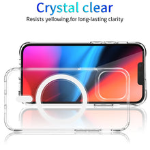 Load image into Gallery viewer, Magsafe Case Magnetic Ring Clear Crystal Acrylic +TPU Four-corner Airbag Shockproof Case, For iPhone 13 mini, For iPhone 13, For iPhone 13 Pro, For iPhone 13 Pro Max