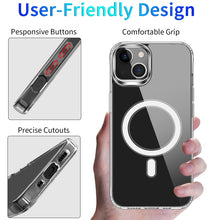 Load image into Gallery viewer, Magsafe Case Magnetic Ring Clear Crystal Acrylic +TPU Four-corner Airbag Shockproof Case, For iPhone 13 mini, For iPhone 13, For iPhone 13 Pro, For iPhone 13 Pro Max