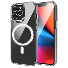 Load image into Gallery viewer, Magsafe Case Magnetic Ring Clear Crystal Acrylic +TPU Four-corner Airbag Shockproof Case, For iPhone 13 mini, For iPhone 13, For iPhone 13 Pro, For iPhone 13 Pro Max
