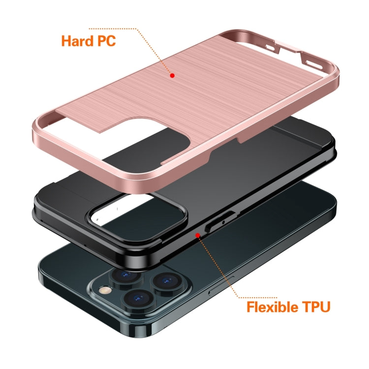 Brushed Texture Carbon Fiber TPU Case, For iPhone 13 mini, For iPhone 13, For iPhone 13 Pro, For iPhone 13 Pro Max