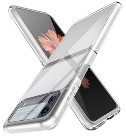 Simple All-inclusive Clear Crystal PC +TPU Shockproof Case, For Samsung Galaxy Z Flip3 5G