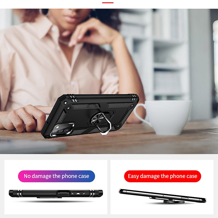 Shockproof TPU + PC Protective Case with 360 Degree Rotating Holder, For Samsung Galaxy A03s 166mm Version, For Samsung Galaxy A03s 166mm Version 166mm 版