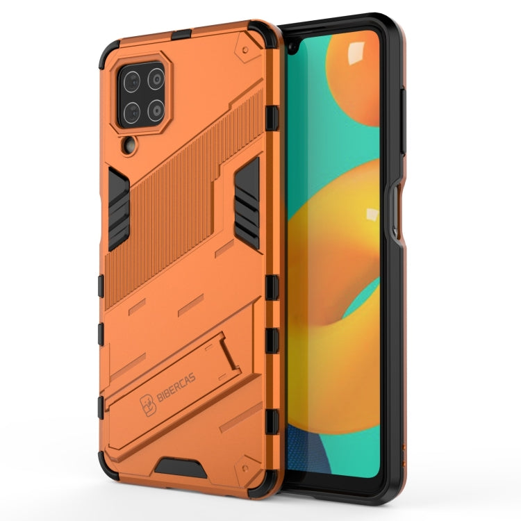Punk Armor 2 in 1 PC + TPU Shockproof Case with Invisible Holder, For Samsung Galaxy M32