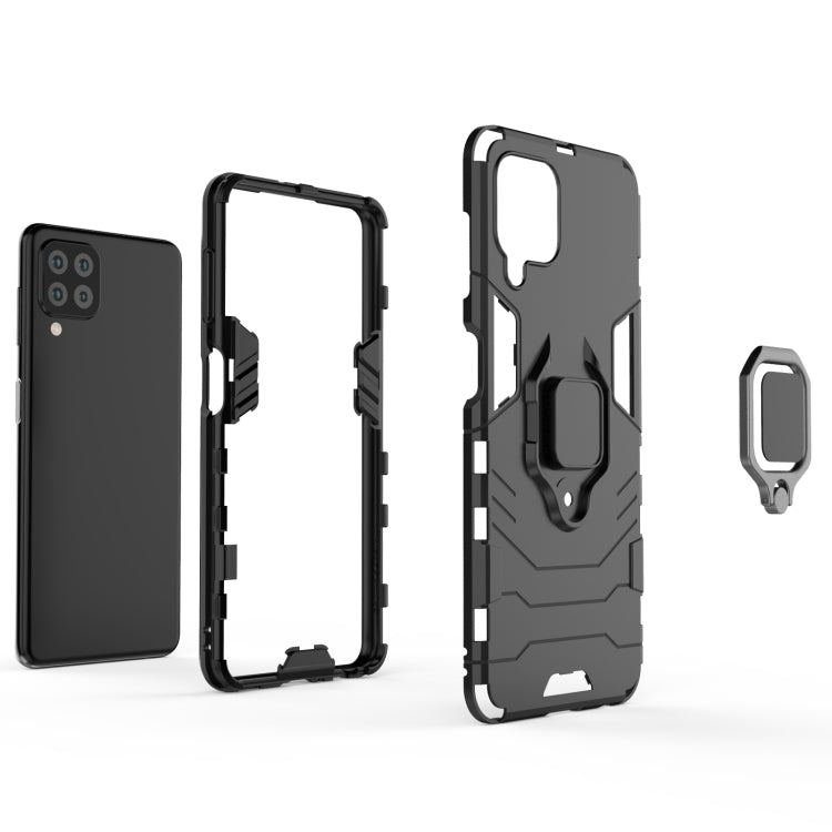 PC + TPU Shockproof Protective Case with Magnetic Ring Holder, For Samsung Galaxy M32 Indian Version