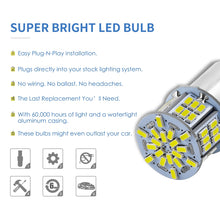 Load image into Gallery viewer, 1 Pair E0052 9-14V 1157-54SMD-2835 6000K 1080LM White Light Car Decoding Brake Driving Light, E0053
