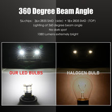Load image into Gallery viewer, 1 Pair E0052 9-14V 1157-54SMD-2835 6000K 1080LM White Light Car Decoding Brake Driving Light, E0053