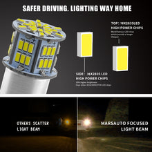 Load image into Gallery viewer, 1 Pair E0052 9-14V 1157-54SMD-2835 6000K 1080LM White Light Car Decoding Brake Driving Light, E0053