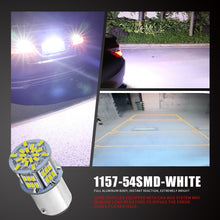 Load image into Gallery viewer, 1 Pair E0052 9-14V 1157-54SMD-2835 6000K 1080LM White Light Car Decoding Brake Driving Light, E0053