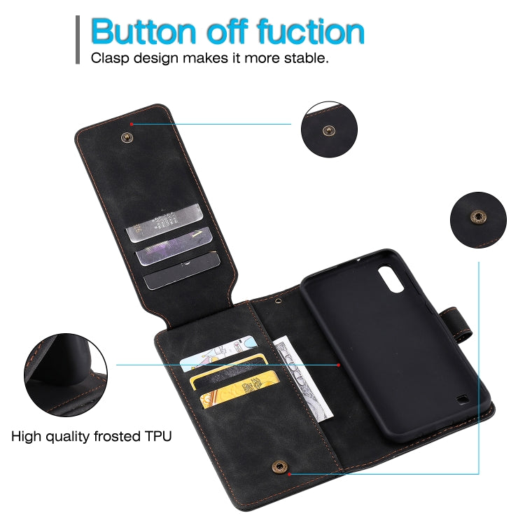 Skin Feel Business Horizontal Flip PU Leather Case with Holder & Multi-Card Slots & Wallet & Lanyard & Photo Frame, For Samsung Galaxy A10 / M10, For Samsung Galaxy A20 / A30, For Samsung Galaxy A32 4G, For Samsung Galaxy A50                           ...