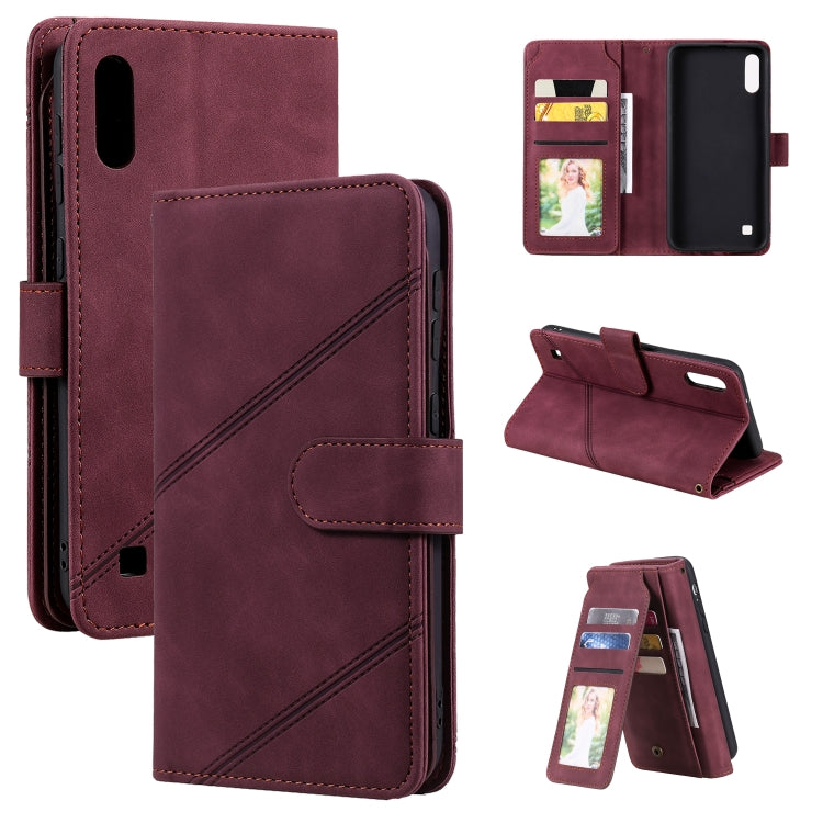 Skin Feel Business Horizontal Flip PU Leather Case with Holder & Multi-Card Slots & Wallet & Lanyard & Photo Frame, For Samsung Galaxy A10 / M10, For Samsung Galaxy A20 / A30, For Samsung Galaxy A32 4G, For Samsung Galaxy A50                           ...