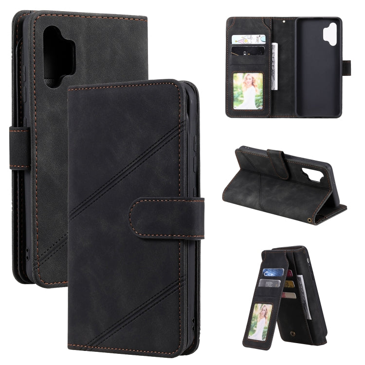 Skin Feel Business Horizontal Flip PU Leather Case with Holder & Multi-Card Slots & Wallet & Lanyard & Photo Frame, For Samsung Galaxy A10 / M10, For Samsung Galaxy A20 / A30, For Samsung Galaxy A32 4G, For Samsung Galaxy A50                           ...