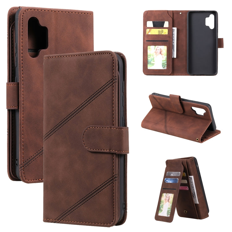 Skin Feel Business Horizontal Flip PU Leather Case with Holder & Multi-Card Slots & Wallet & Lanyard & Photo Frame, For Samsung Galaxy A10 / M10, For Samsung Galaxy A20 / A30, For Samsung Galaxy A32 4G, For Samsung Galaxy A50                           ...