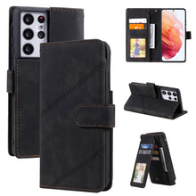 Load image into Gallery viewer, Skin Feel Business Horizontal Flip PU Leather Case with Holder &amp; Multi-Card Slots &amp; Wallet &amp; Lanyard &amp; Photo Frame, For Samsung Galaxy S21 Ultra 5G, For Samsung Galaxy A02s EU Version, For Samsung Galaxy A7 2018, For Samsung Galaxy S10+                ...