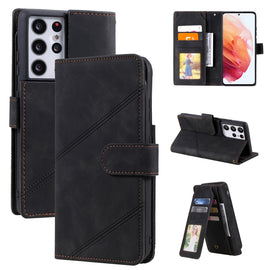 Skin Feel Business Horizontal Flip PU Leather Case with Holder & Multi-Card Slots & Wallet & Lanyard & Photo Frame, For Samsung Galaxy S21 Ultra 5G, For Samsung Galaxy A02s EU Version, For Samsung Galaxy A7 2018, For Samsung Galaxy S10+                ...