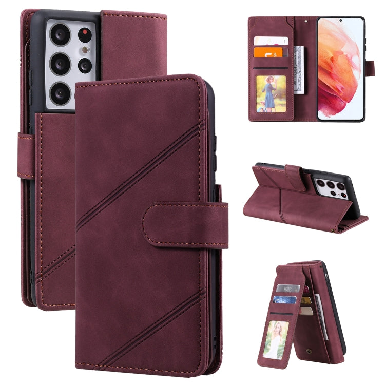 Skin Feel Business Horizontal Flip PU Leather Case with Holder & Multi-Card Slots & Wallet & Lanyard & Photo Frame, For Samsung Galaxy S21 Ultra 5G, For Samsung Galaxy A02s EU Version, For Samsung Galaxy A7 2018, For Samsung Galaxy S10+                ...
