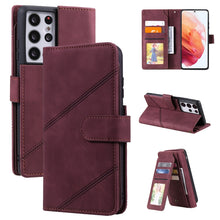 Load image into Gallery viewer, Skin Feel Business Horizontal Flip PU Leather Case with Holder &amp; Multi-Card Slots &amp; Wallet &amp; Lanyard &amp; Photo Frame, For Samsung Galaxy S21 Ultra 5G, For Samsung Galaxy A02s EU Version, For Samsung Galaxy A7 2018, For Samsung Galaxy S10+                ...