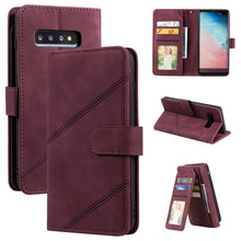 Load image into Gallery viewer, Skin Feel Business Horizontal Flip PU Leather Case with Holder &amp; Multi-Card Slots &amp; Wallet &amp; Lanyard &amp; Photo Frame, For Samsung Galaxy S21 Ultra 5G, For Samsung Galaxy A02s EU Version, For Samsung Galaxy A7 2018, For Samsung Galaxy S10+                ...