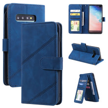 Load image into Gallery viewer, Skin Feel Business Horizontal Flip PU Leather Case with Holder &amp; Multi-Card Slots &amp; Wallet &amp; Lanyard &amp; Photo Frame, For Samsung Galaxy S21 Ultra 5G, For Samsung Galaxy A02s EU Version, For Samsung Galaxy A7 2018, For Samsung Galaxy S10+                ...