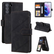 Load image into Gallery viewer, Skin Feel Business Horizontal Flip PU Leather Case with Holder &amp; Multi-Card Slots &amp; Wallet &amp; Lanyard &amp; Photo Frame, For Samsung Galaxy S21 Ultra 5G, For Samsung Galaxy A02s EU Version, For Samsung Galaxy A7 2018, For Samsung Galaxy S10+                ...