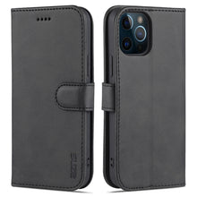 Load image into Gallery viewer, AZNS Skin Feel Calf Texture Horizontal Flip Leather Case with Card Slots &amp; Holder &amp; Wallet, For iPhone 12 Pro, For iPhone 12 Pro Max