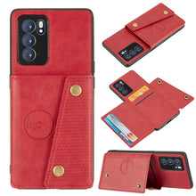 Load image into Gallery viewer, Double Buckle PU + TPU Shockproof Magnetic Protective Case with Card Slot &amp; Holder, For OPPO Reno6 Pro 5G, For OPPO Reno6 Pro+ 5G, For Samsung Galaxy A22 5G, For Samsung Galaxy A22 4G