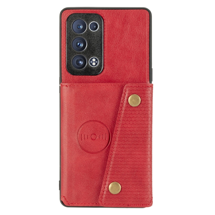 Double Buckle PU + TPU Shockproof Magnetic Protective Case with Card Slot & Holder, For OPPO Reno6 Pro+ 5G, For OPPO Reno6 Pro 5G, For Samsung Galaxy A22 5G, For Samsung Galaxy A22 4G
