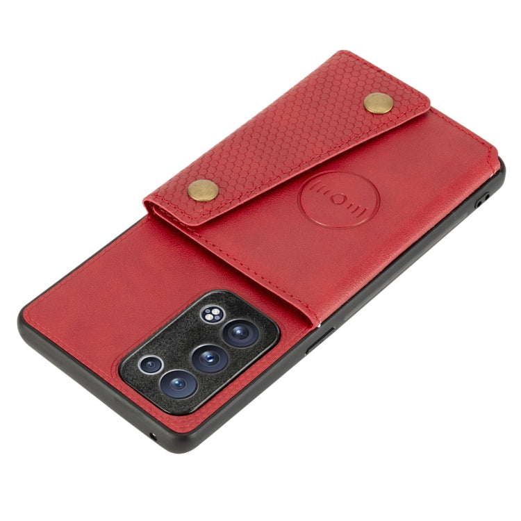 Double Buckle PU + TPU Shockproof Magnetic Protective Case with Card Slot & Holder, For OPPO Reno6 Pro+ 5G, For OPPO Reno6 Pro 5G, For Samsung Galaxy A22 5G, For Samsung Galaxy A22 4G