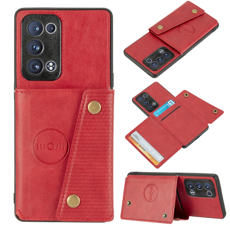 Double Buckle PU + TPU Shockproof Magnetic Protective Case with Card Slot & Holder, For OPPO Reno6 Pro 5G, For OPPO Reno6 Pro+ 5G, For Samsung Galaxy A22 5G, For Samsung Galaxy A22 4G