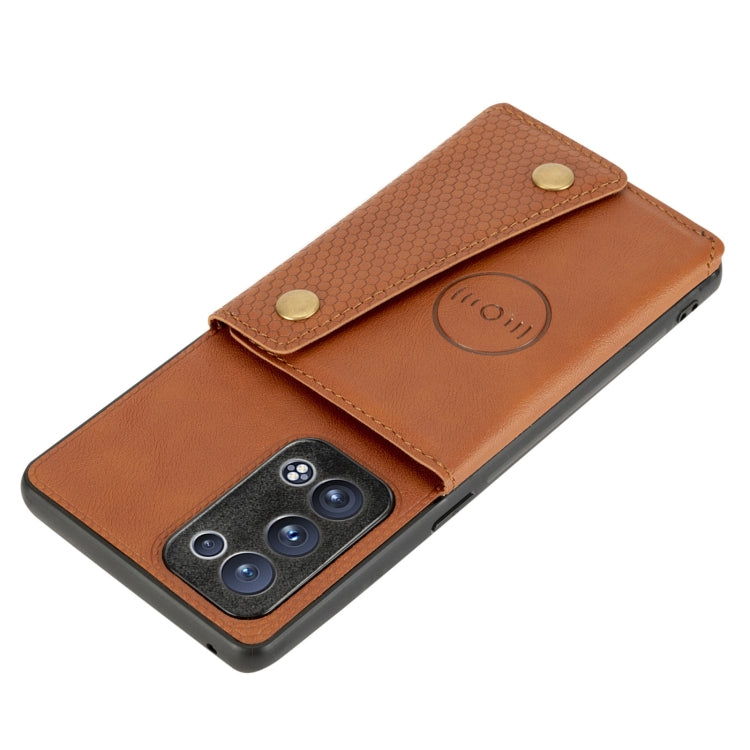 Double Buckle PU + TPU Shockproof Magnetic Protective Case with Card Slot & Holder, For OPPO Reno6 Pro+ 5G, For OPPO Reno6 Pro 5G, For Samsung Galaxy A22 5G, For Samsung Galaxy A22 4G