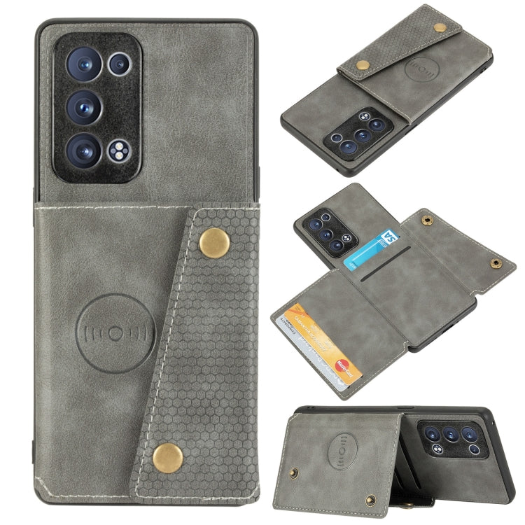 Double Buckle PU + TPU Shockproof Magnetic Protective Case with Card Slot & Holder, For OPPO Reno6 Pro 5G, For OPPO Reno6 Pro+ 5G, For Samsung Galaxy A22 5G, For Samsung Galaxy A22 4G