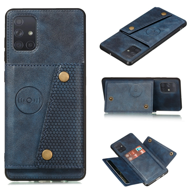 Double Buckle PU + TPU Shockproof Magnetic Protective Case with Card Slot & Holder, For OPPO Reno6 Pro 5G, For OPPO Reno6 Pro+ 5G, For Samsung Galaxy A22 5G, For Samsung Galaxy A22 4G
