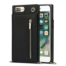 Load image into Gallery viewer, Cross-body Zipper Square TPU+PU Back Cover Case with Holder &amp; Card Slots &amp; Wallet &amp; Strap, For iPhone 8 Plus / 7 Plus, For iPhone 11, For iPhone 11 Pro, For iPhone 11 Pro Max, For iPhone 12 mini, For iPhone 12 / 12 Pro, For iPhone 12 Pro Max           ...
