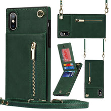 Load image into Gallery viewer, Cross-body Zipper Square TPU+PU Back Cover Case with Holder &amp; Card Slots &amp; Wallet &amp; Strap, For iPhone 8 Plus / 7 Plus, For iPhone 11, For iPhone 11 Pro, For iPhone 11 Pro Max, For iPhone 12 mini, For iPhone 12 / 12 Pro, For iPhone 12 Pro Max           ...