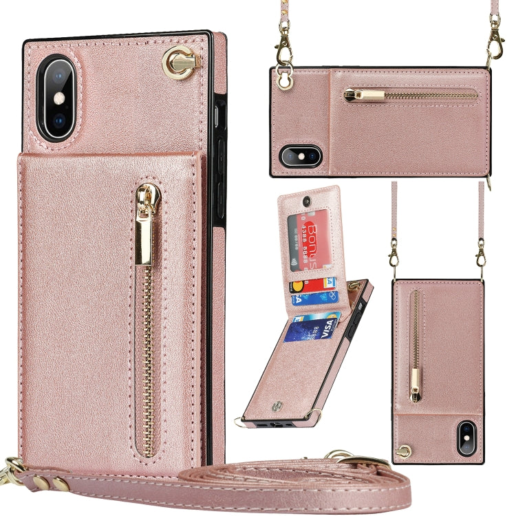 Cross-body Zipper Square TPU+PU Back Cover Case with Holder & Card Slots & Wallet & Strap, For iPhone 8 Plus / 7 Plus, For iPhone 11, For iPhone 11 Pro, For iPhone 11 Pro Max, For iPhone 12 mini, For iPhone 12 / 12 Pro, For iPhone 12 Pro Max           ...