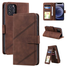 Load image into Gallery viewer, Skin Feel Business Horizontal Flip PU Leather Case with Holder &amp; Multi-Card Slots &amp; Wallet &amp; Lanyard &amp; Photo Frame, For iPhone 11, For iPhone 11 Pro, For iPhone 11 Pro Max, For iPhone 12 mini, For iPhone 12 / 12 Pro, For iPhone 12 Pro Max              ...