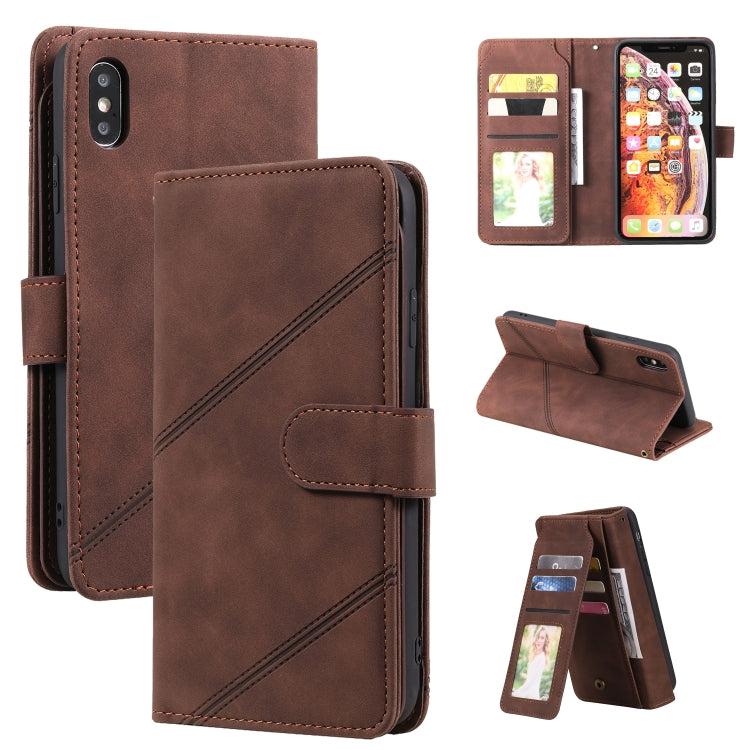 Skin Feel Business Horizontal Flip PU Leather Case with Holder & Multi-Card Slots & Wallet & Lanyard & Photo Frame, For iPhone 11, For iPhone 11 Pro, For iPhone 11 Pro Max, For iPhone 12 mini, For iPhone 12 / 12 Pro, For iPhone 12 Pro Max              ...
