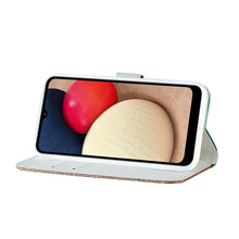 Load image into Gallery viewer, Laser Glitter Powder Matching Crocodile Texture Horizontal Flip Leather Case with Card Slots &amp; Holder &amp; Wallet, For Samsung Galaxy A03s EU Version