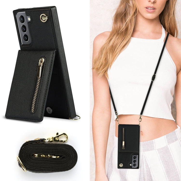 Cross-body Zipper Square TPU+PU Back Cover Case with Holder & Card Slots & Wallet & Strap, For Samsung Galaxy S21 5G, For Samsung Galaxy S21+ 5G, For Samsung Galaxy S21 Ultra 5G, For Samsung Galaxy S20, For Samsung Galaxy S20+                          ...