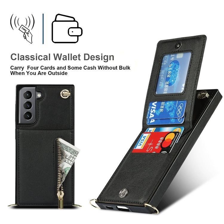 Cross-body Zipper Square TPU+PU Back Cover Case with Holder & Card Slots & Wallet & Strap, For Samsung Galaxy S21 5G, For Samsung Galaxy S21+ 5G, For Samsung Galaxy S21 Ultra 5G, For Samsung Galaxy S20, For Samsung Galaxy S20+                          ...
