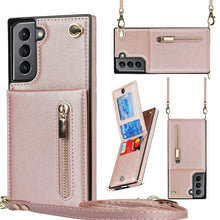 Load image into Gallery viewer, Cross-body Zipper Square TPU+PU Back Cover Case with Holder &amp; Card Slots &amp; Wallet &amp; Strap, For Samsung Galaxy S21 5G, For Samsung Galaxy S21+ 5G, For Samsung Galaxy S21 Ultra 5G, For Samsung Galaxy S20, For Samsung Galaxy S20+                          ...